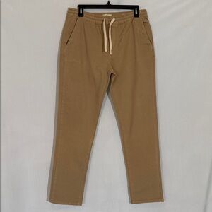 NWT Marine Layer Men’s Pants Twill Khaki Size L Elastic Drawstring Waist